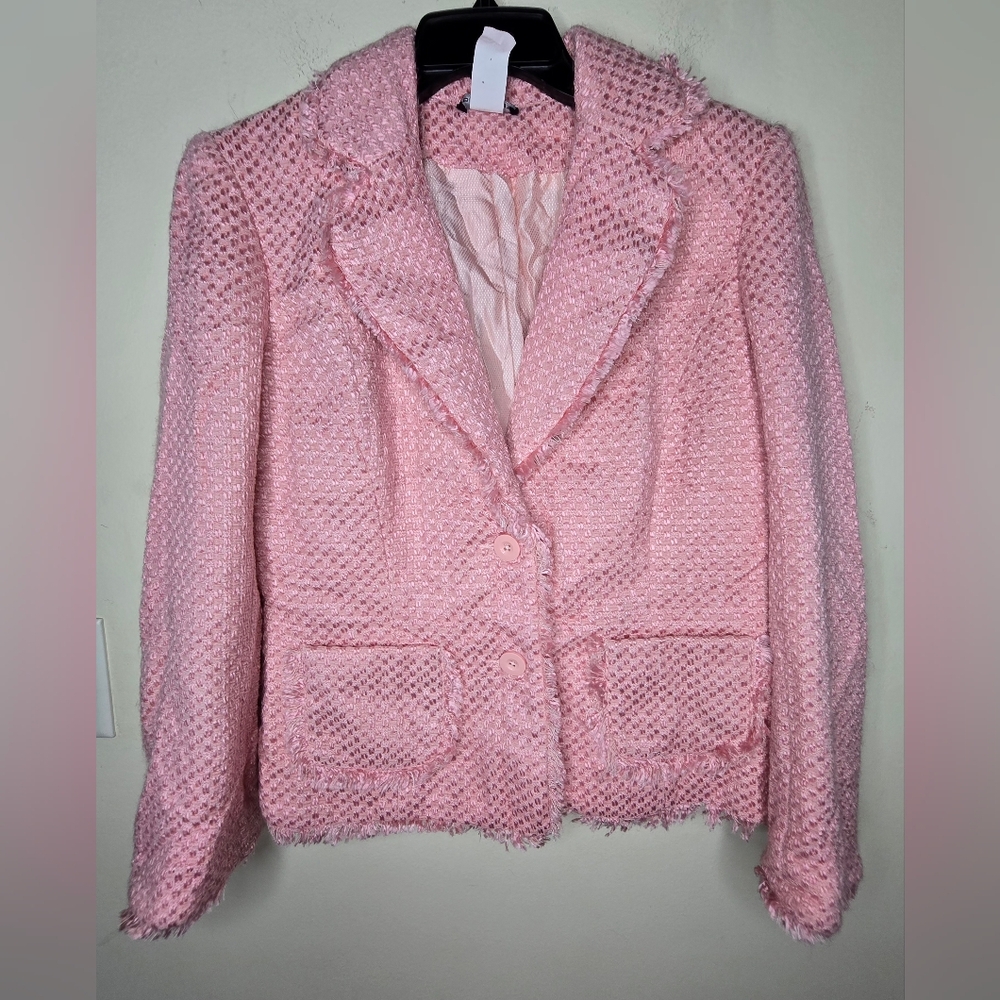 Protrait Women's Button-up Pink Blazer Jacket Size 8